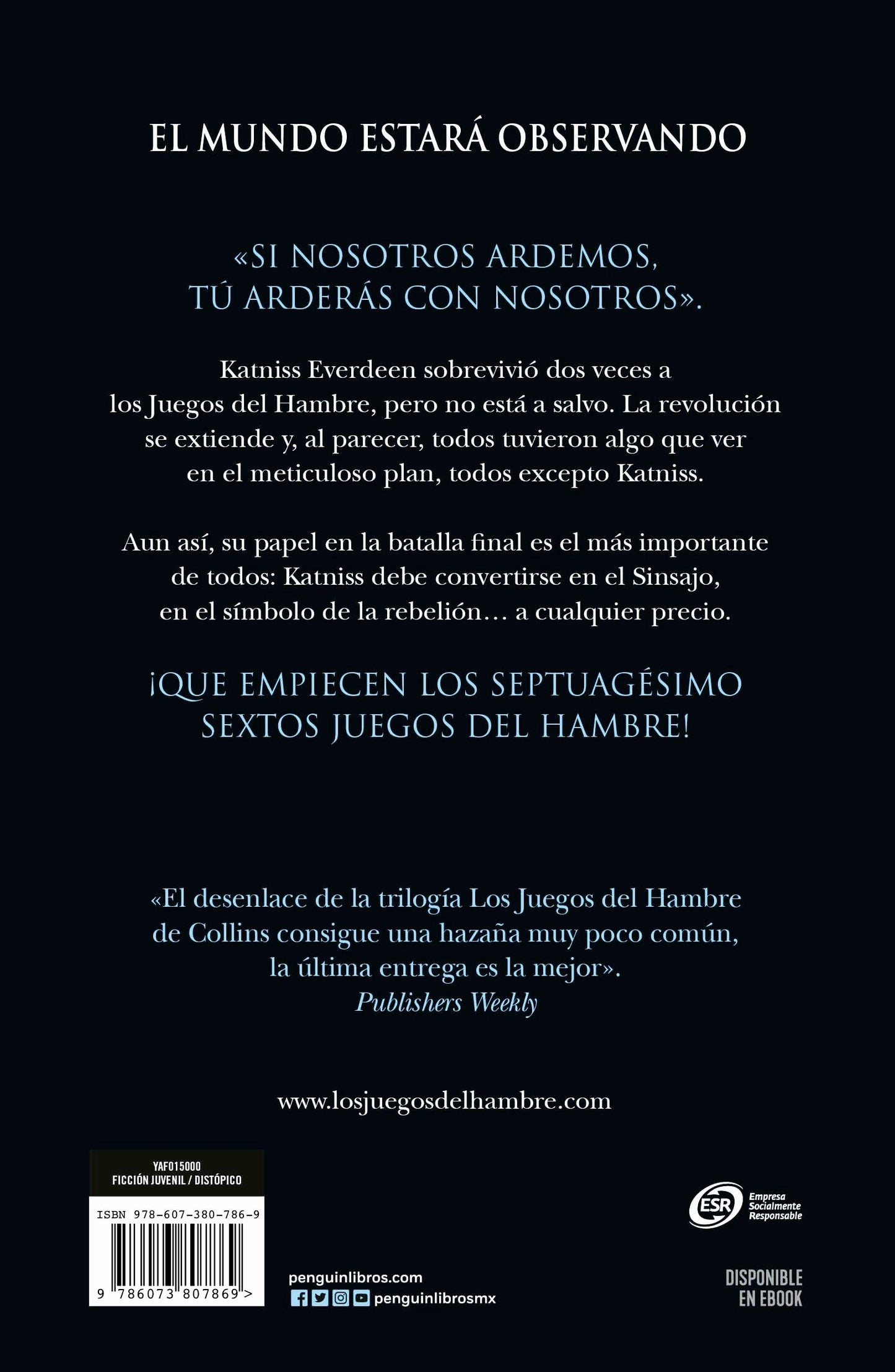 Sinsajo. Los Juegos Del Hambre Libro 3 - Suzanne Collins