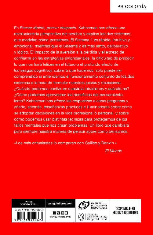 Pensar Rápido, Pensar Despacio - Daniel Kahneman
