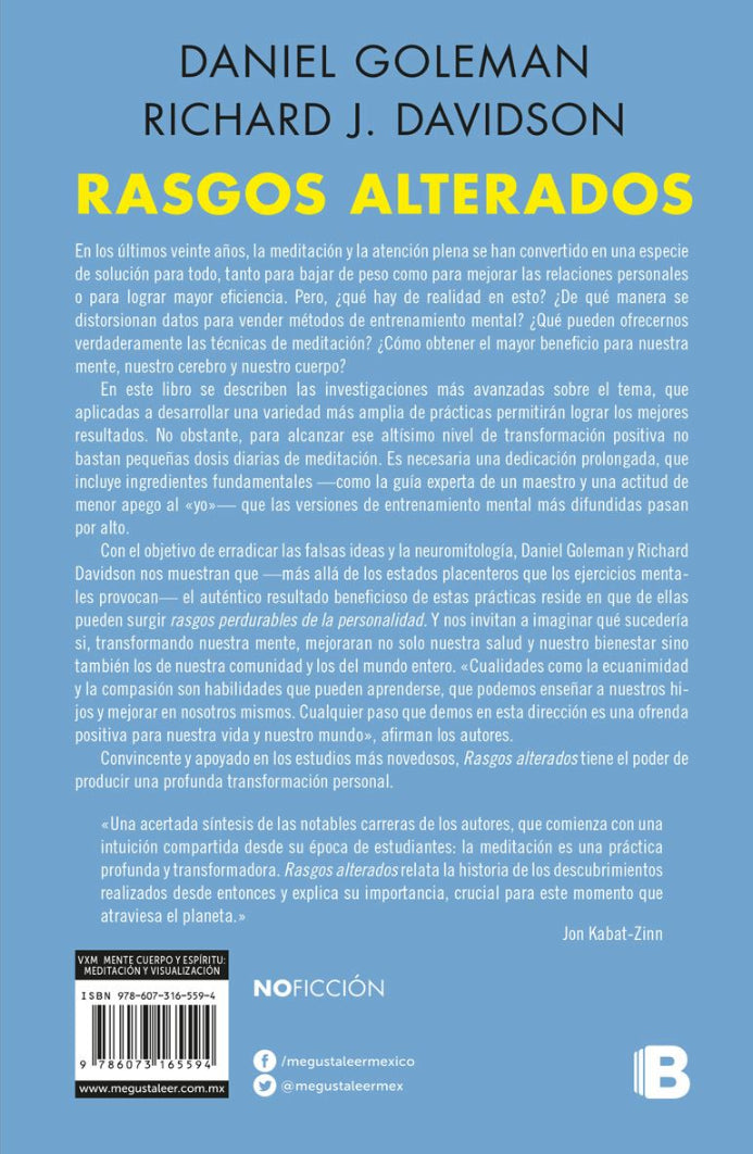 Rasgos Alterados - Daniel Goleman / Richard J. Davidson