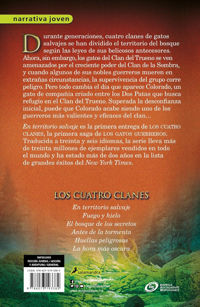 En Territorio Salvaje / Los Gatos Guerreros. Los Cuatro Clanes / Vol. 1 - Erin Hunter